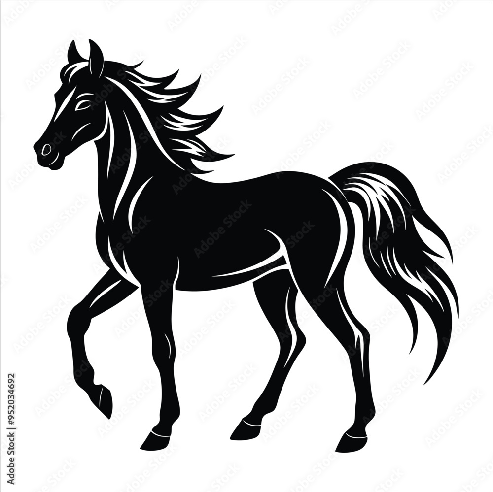 Obraz premium Horse silhouette vector