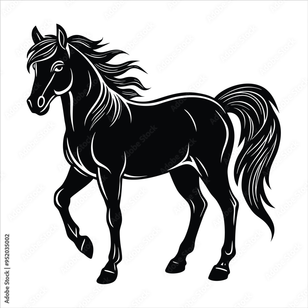 Horse silhouette vector Horse silhouette vector