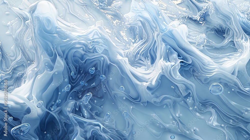 Abstract swirling blue and white pattern. Fluid, dynamic and ethereal. Perfect for modern design. Abstract swirling blue and white pattern. Fluid, dynamic and ethereal. Perfect for modern design.