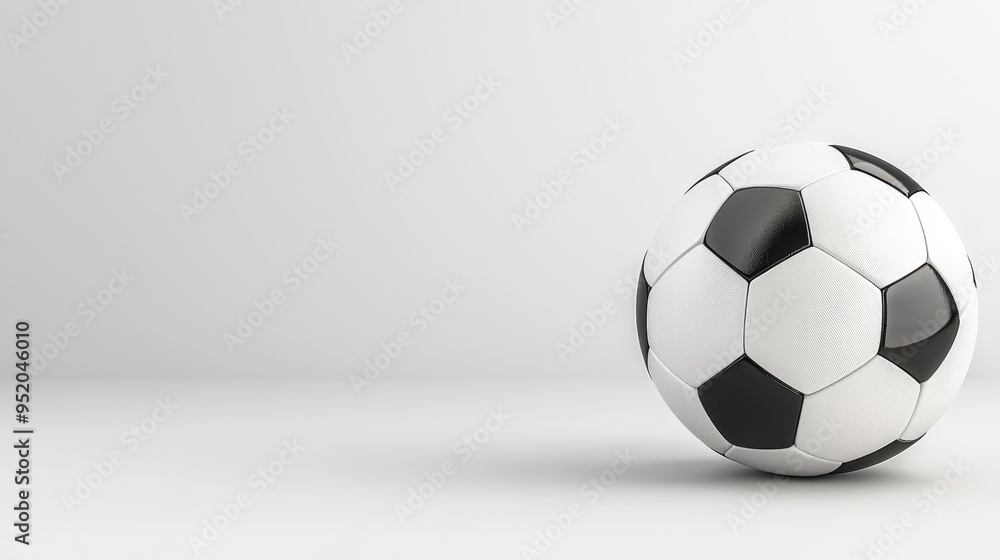 Isolated Soccer Ball on Blank White Background for Minimalistic Presentation Isolated Soccer Ball on Blank White Background for Minimalistic Presentation