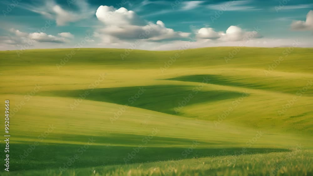 Rolling Hills under Blue Sky with Clouds Rolling Hills under Blue Sky with Clouds
