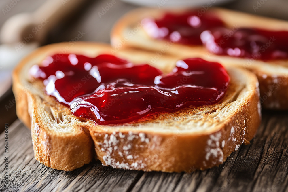 close-up photo of jelly toast close-up photo of jelly toast