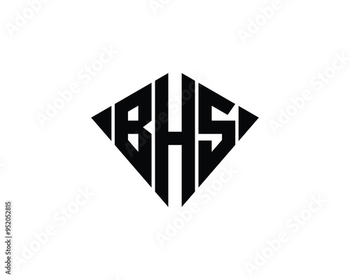 BHS logo design vector template. BHS photo