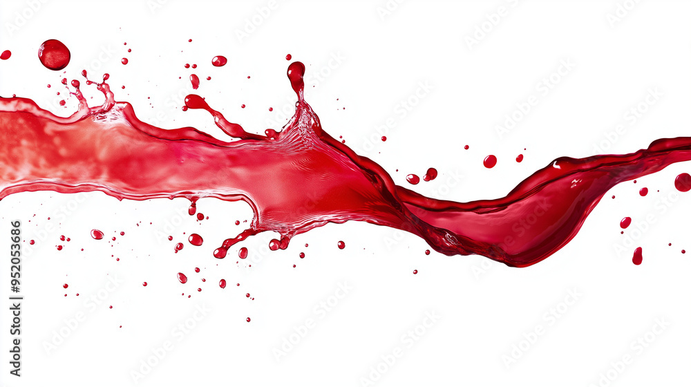 Red wine splash over white background Red wine splash over white background