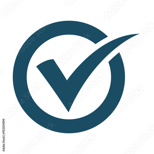 Check mark, tick svg cut file. Isolated vector illustration.