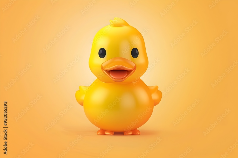 Charming Duck Character Sweet Badge Logo Simple Cute Cartoon Charming Duck Character Sweet Badge Logo Simple Cute Cartoon