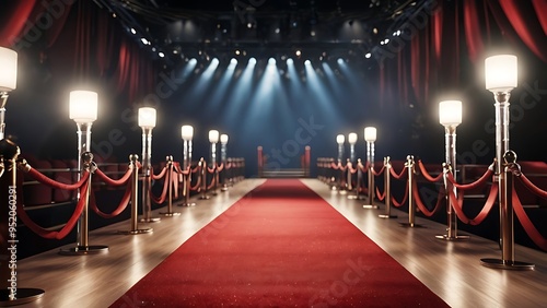 Red carpet entry design at award ceremony