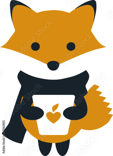 여우 캐릭터와 자연을 담은 귀여운 동물 일러스트