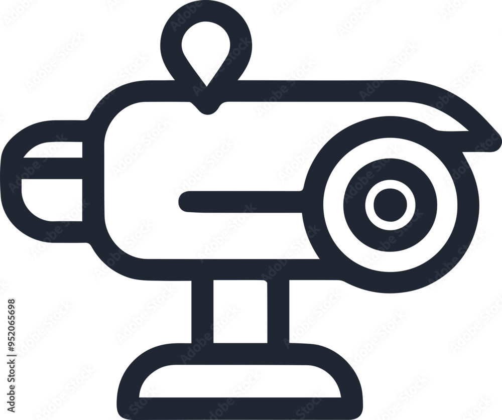 현미경 아이콘, 과학과 연구를 상징하는 간단한 디자인