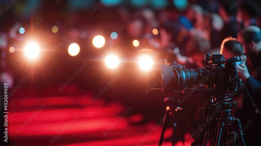A flurry of flashing cameras captures the glitz and glamour on the red carpet, with paparazzi jostling for the best shot. A flurry of flashing cameras captures the glitz and glamour on the red carpet, with paparazzi jostling for the best shot.