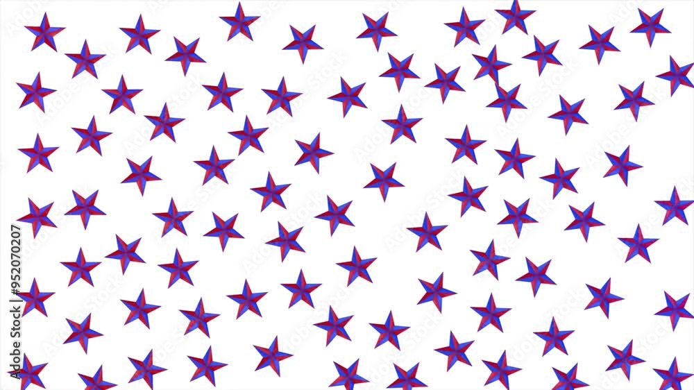 Red and blue stars rotate texture pattern animation background in white. Labor Day American holiday concept animation 4k. Red and blue stars rotate texture pattern animation background in white. Labor Day American holiday concept animation 4k.