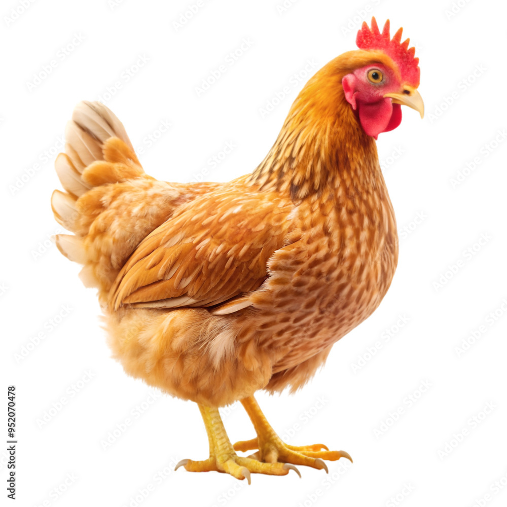 Fototapeta premium Hen isolated on transparent background