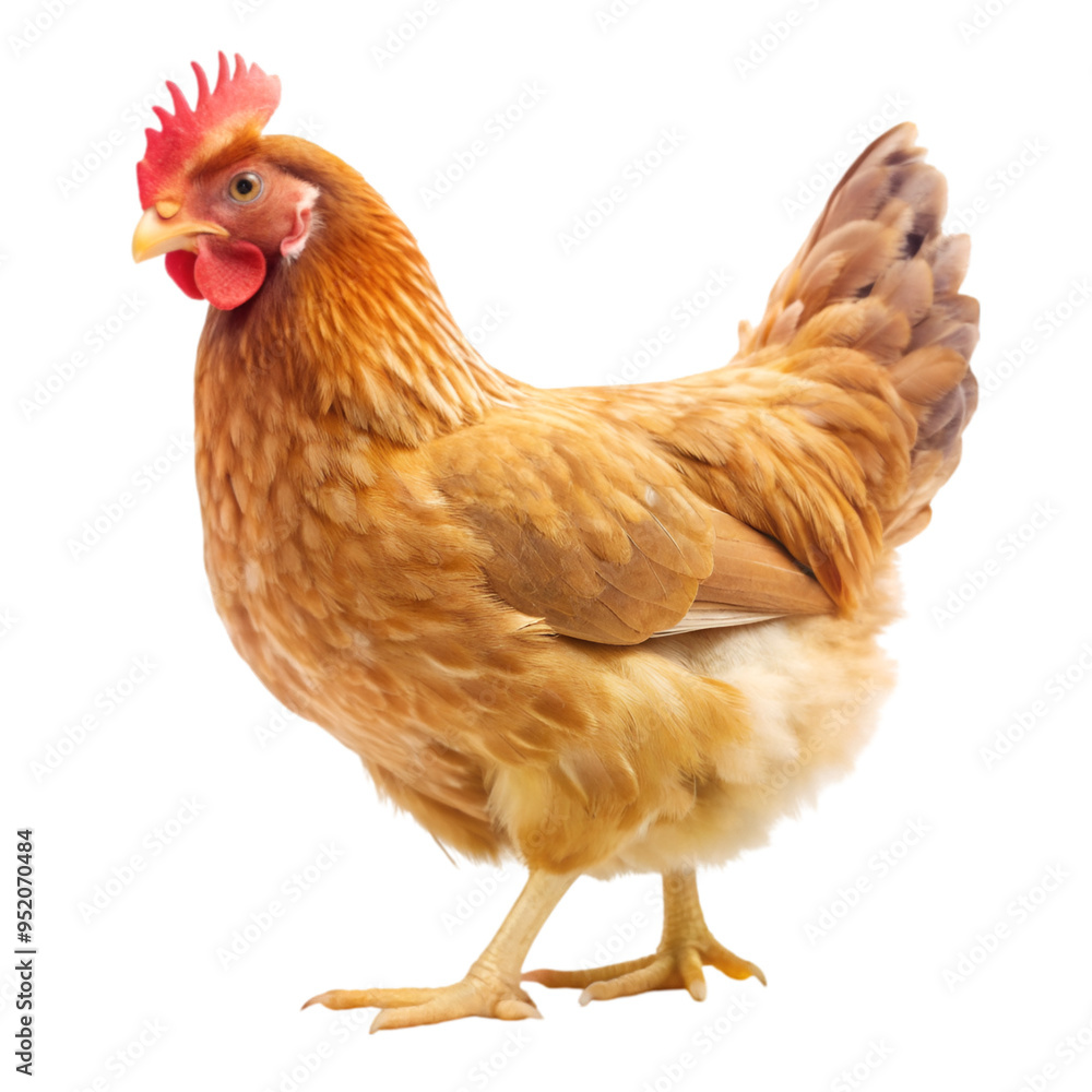 Fototapeta premium Hen isolated on transparent background
