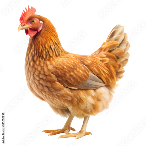 Hen isolated on transparent background