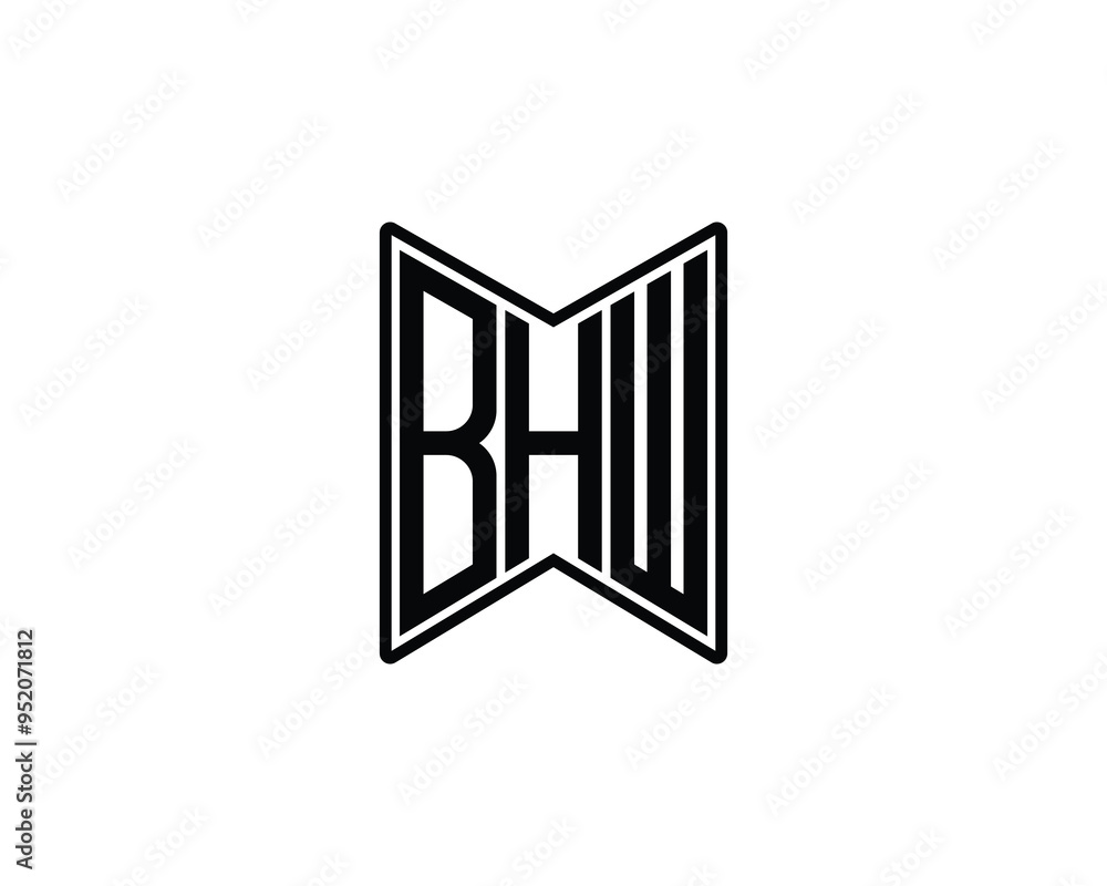 BHW logo design vector template. BHW BHW logo design vector template. BHW