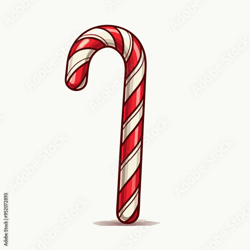Christmas Candy Cane color vector, illustration
