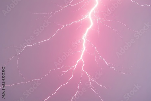 Electric Pink Lightning Bolt on Clean White Background photo