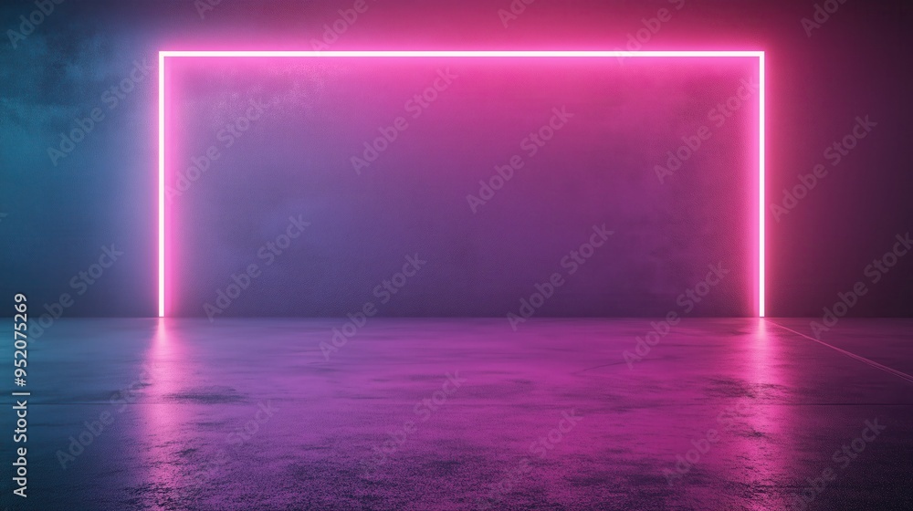 A vibrant neon backdrop with a glowing pink border, ideal for modern art, photography, and creative projects. A vibrant neon backdrop with a glowing pink border, ideal for modern art, photography, and creative projects.