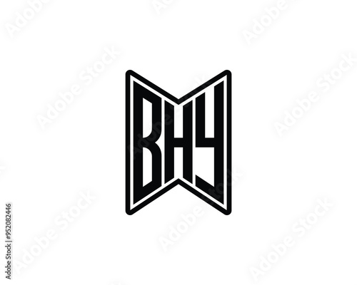 BHY logo design vector template. BHY