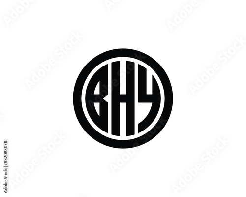 BHY logo design vector template. BHY