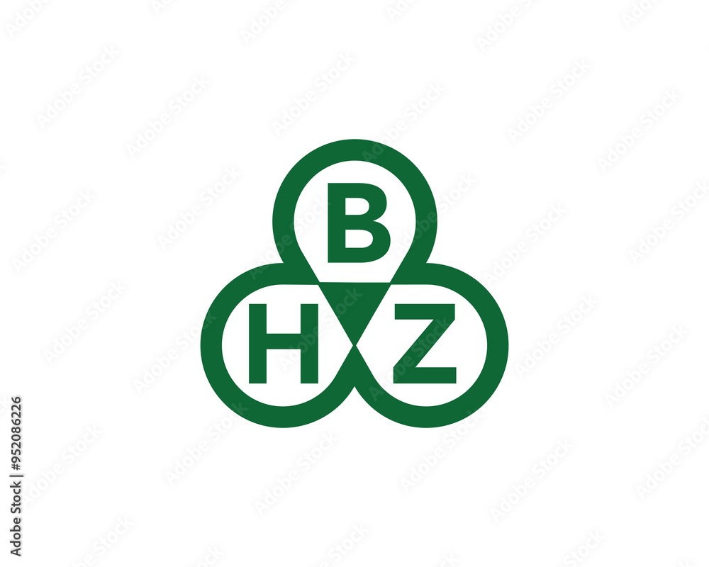 BHZ logo design vector template. BHZ BHZ logo design vector template. BHZ