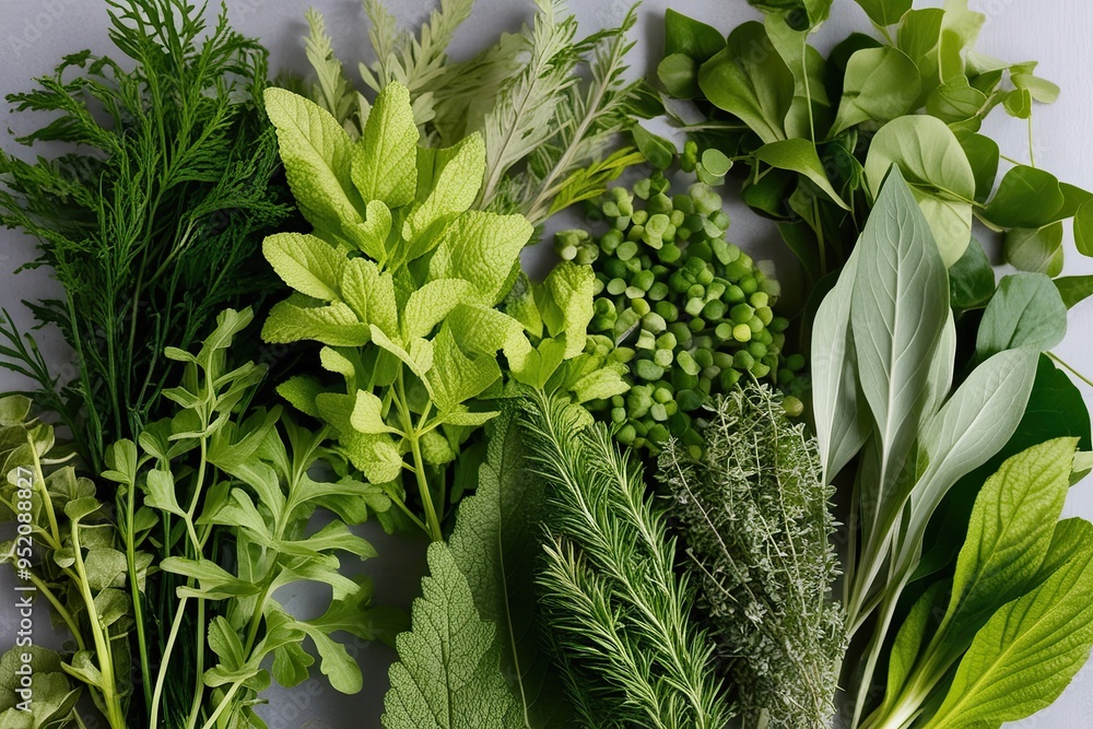 Obraz premium Lush Green Foliage and Nature's Abundant Flora