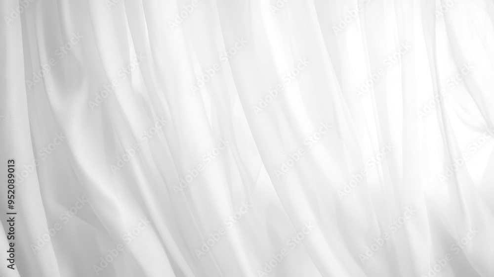 Obraz premium Soft white curtains background for graphic design or wallpaper.