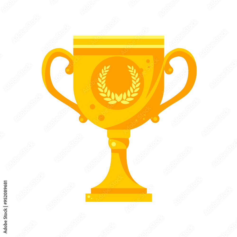 Gold cup, trophy, victory - vector illustration Gold cup, trophy, victory - vector illustration