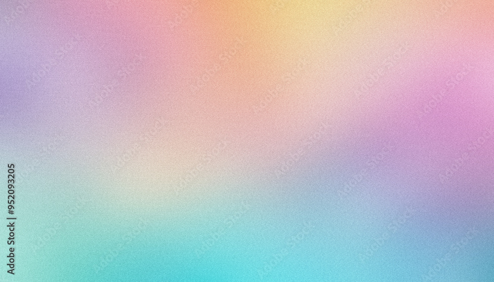 Fototapeta premium Pastel rainbow gradient background with grainy texture, vintage retro design with noise effect