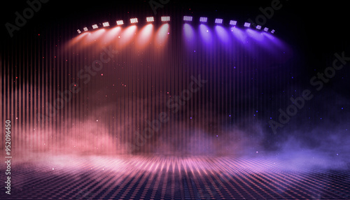 Dark Stage with Spotlights,...