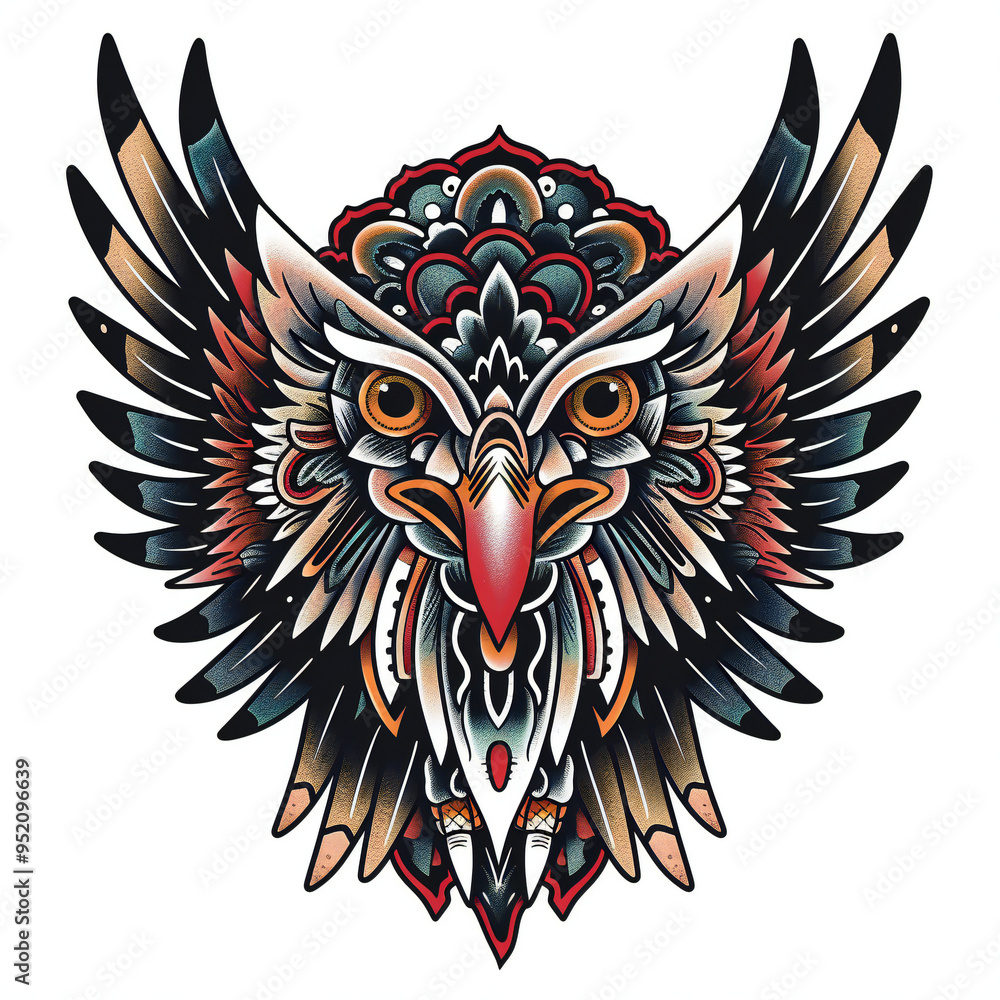 Eagle head very simple traditional tattoo flash styles illustration Eagle head very simple traditional tattoo flash styles illustration