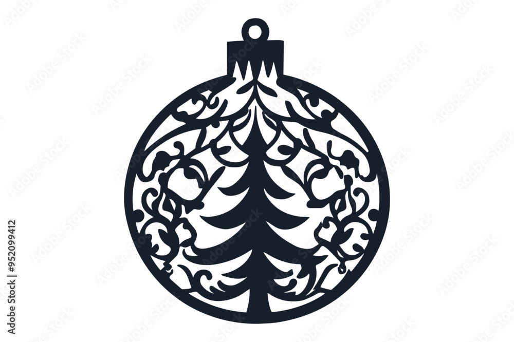 Christmas ball vector cut file Christmas ball vector cut file