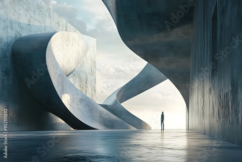 Abstract Concrete Architecture: A Man Stands Alone