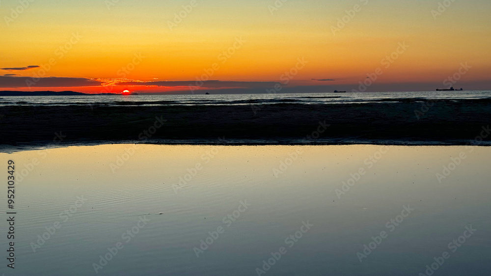 sunset over the sea sunset over the sea