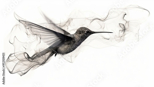 animals emerging from smoke