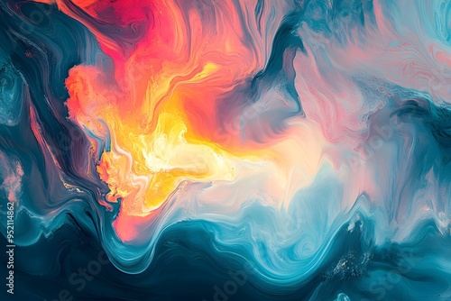 Abstract Swirling Colors