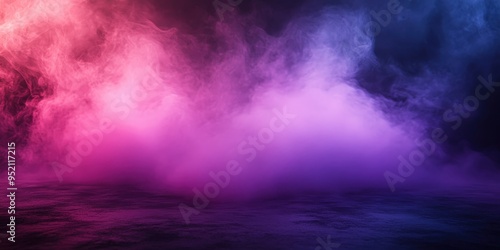 Abstract Smoke with Colorful Lighting