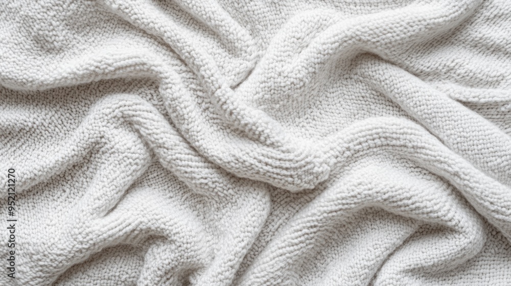 Fototapeta premium White boucle cotton fabric texture as background