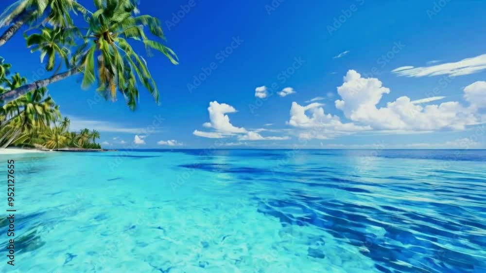 Tropical Paradise: Tranquil Beach with Crystal Clear Water Tropical Paradise: Tranquil Beach with Crystal Clear Water