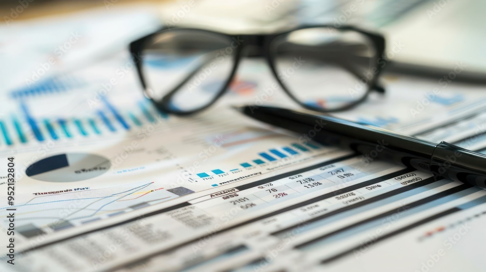 Close-up of a professional consulting report with detailed analysis and recommendations. 