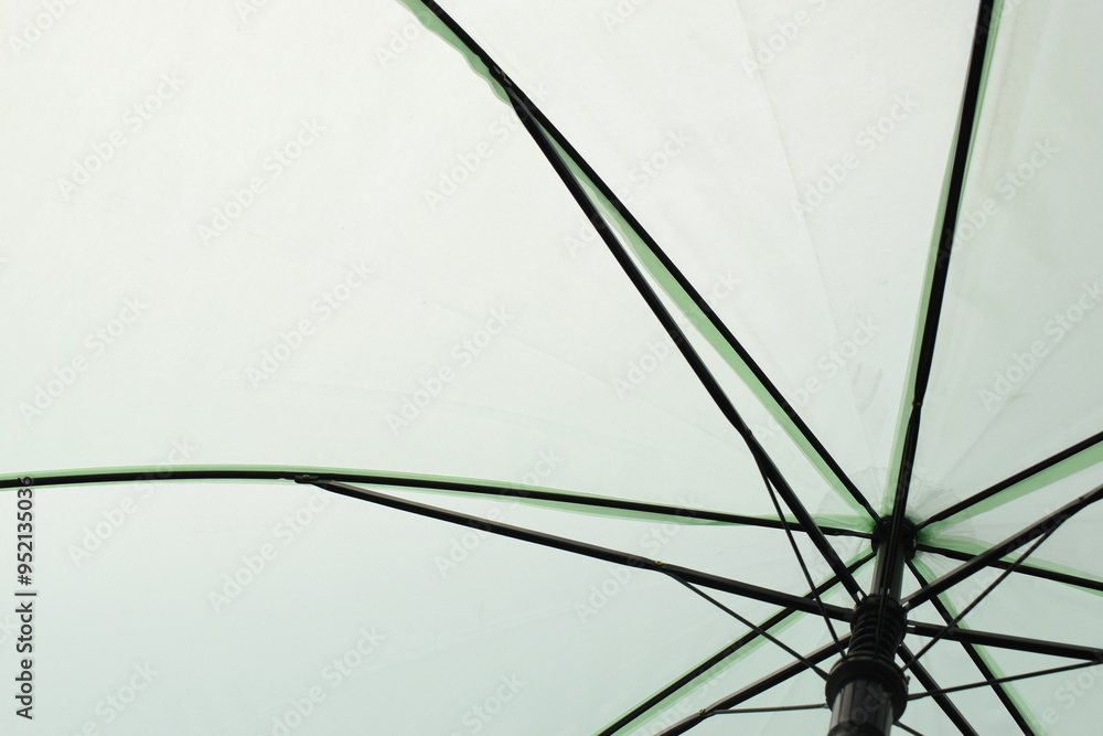 surface of open green umbrella background surface of open green umbrella background
