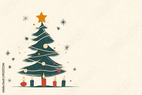 Christmas tree simple backg...