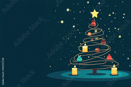 Christmas tree simple backg...
