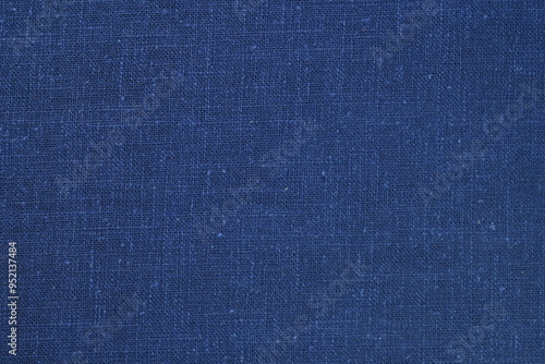 blue hemp viscose natural fabric cloth color, sackcloth rough texture of textile fashion abstract background