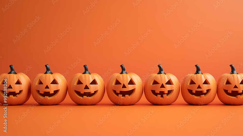 Halloween background with pumpkins jack o lantern banner Halloween background with pumpkins jack o lantern banner