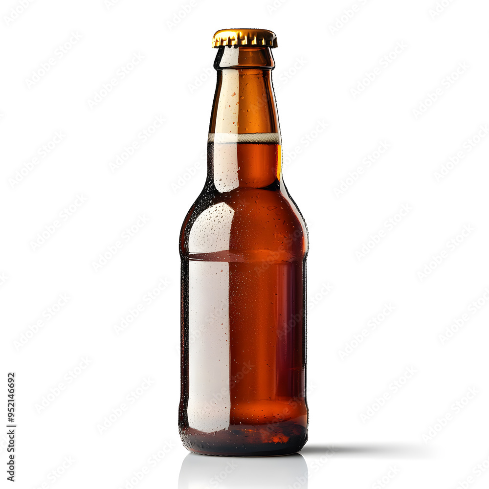 Beer bottle mock up, isolated on transparent background Beer bottle mock up, isolated on transparent background