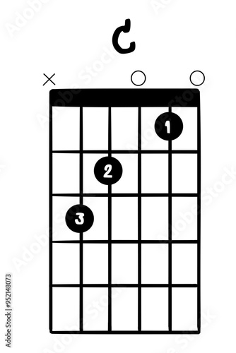 guitar chord Cillustration photo