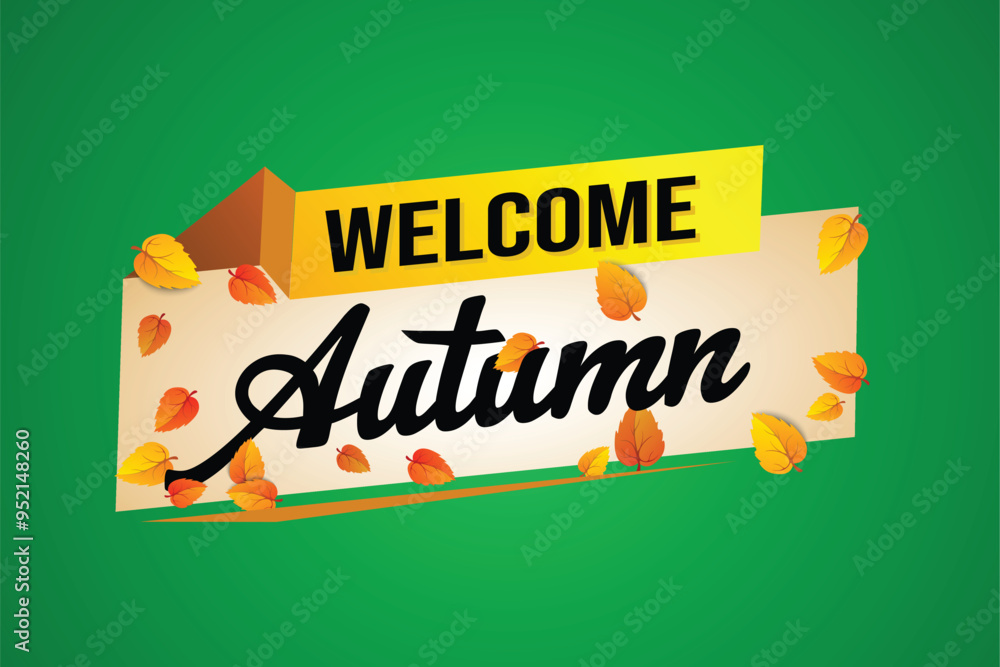 welcome autumn word text concept icon logo sign symbol vector note 3d style for use landing page, template, social media, web, mobile app, poster, banner, flyer, background, gift card, coupon
welcome autumn word text concept icon logo sign symbol vector note 3d style for use landing page, template, social media, web, mobile app, poster, banner, flyer, background, gift card, coupon