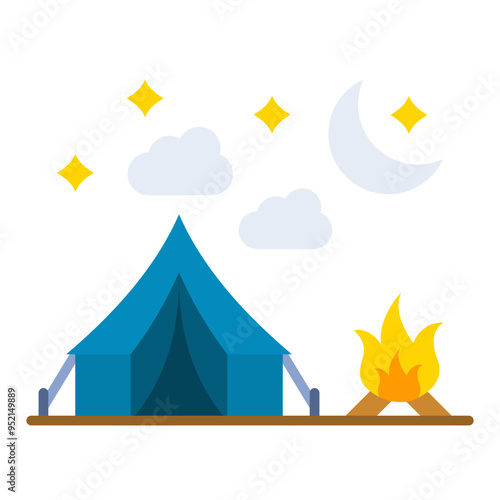 Night camp Icon