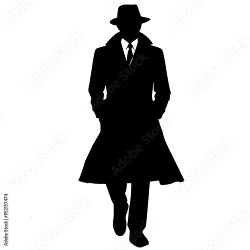 Silhouette detective , privat investigator
